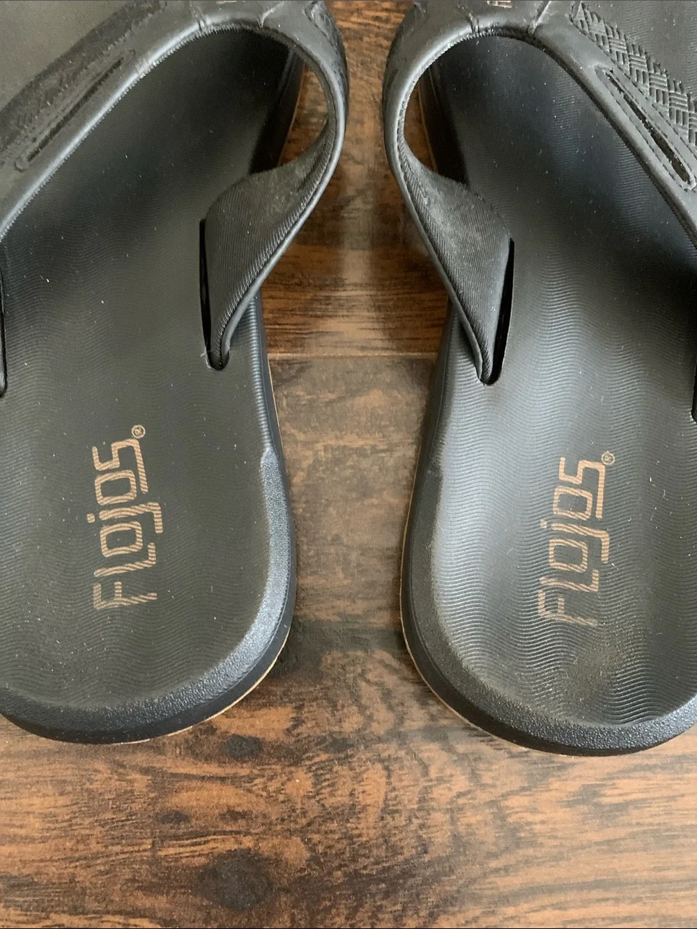 Flojos Black Men's Comfort Flip Flops